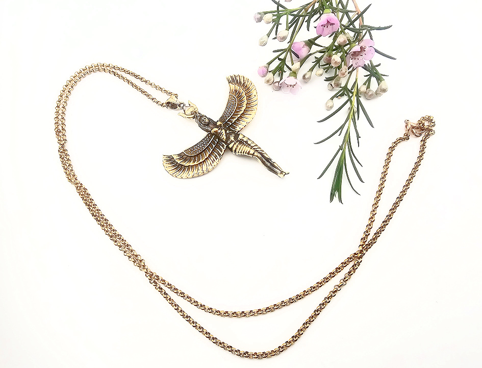Wings of Isis Necklace (Brass) Wings of Isis Necklace (Brass) - Image 2