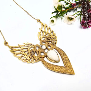 Wings of Medusa Moonstone Necklace