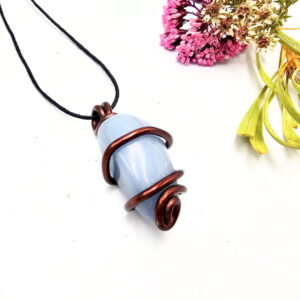 Angelite Copper Wrap Necklace