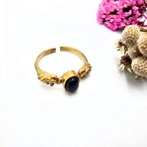 Toe Ring – Elephant Black Onyx (Brass)