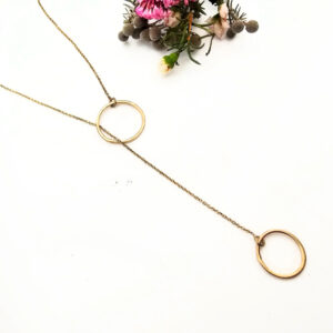 Halo Drop Necklace (Brass)