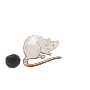 White Rat Pin Badge