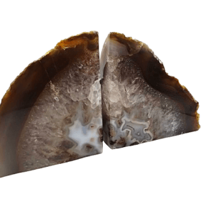 Agate Geode Book Ends (Natural) A (1.4kg)