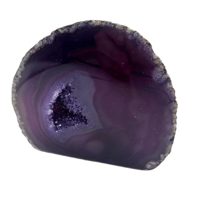 Agate Geode Standing Freeform (Purple) A (356g)
