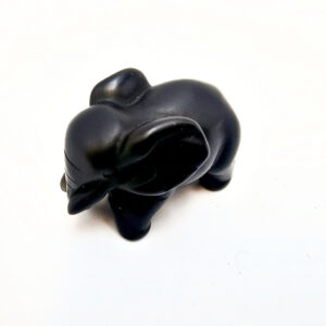 Black Obsidian Elephant (3.5cm)