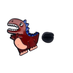 Brown Dinosaur Pin Badge