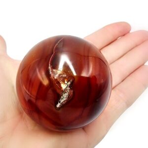 Carnelian Agate Sphere A (214g) Vugs