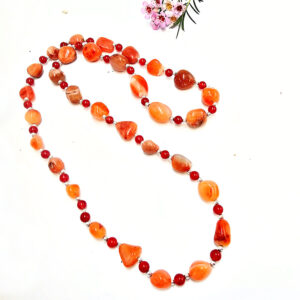 Hello Indigo Halo Online Store Carnelian Gemstone Beaded Necklace