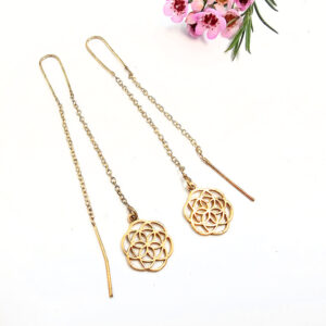 Chain Earrings Mandala Seed Of Life