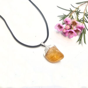 Hello Indigo Halo Online Store Citrine Polished Stone Necklace