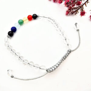 Hello Indigo Halo Online Store Clear Quartz Chakra Bangle Adjustable