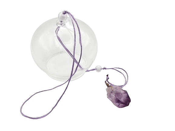 Crystal Song Glass Chime – Amethyst Round Bell Crystal Song Glass Chime – Amethyst Round Bell - Image 2