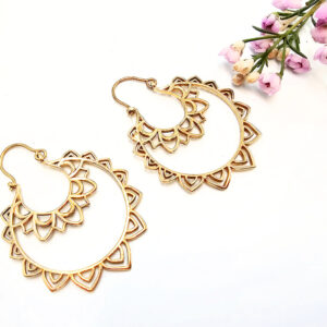 Double Mandala Earrings (Brass)