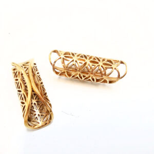 Hello Indigo Halo Online Store Dread Cuff Brass - Flower Of Life
