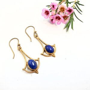 Earrings Lapis Lazuli Wide Drop