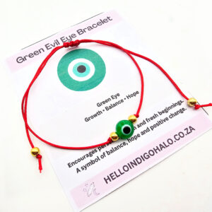 Hello Indigo Halo Online Store Evil Eye Red String Bracelet - Green Eye