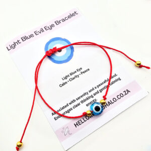Hello Indigo Halo Online Store Evil Eye Red String Bracelet - Light Blue Eye