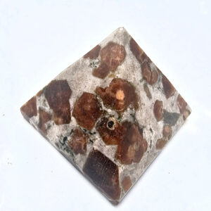 Garnet In Limestone Pyramid (4cm)