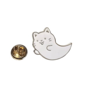 Ghost Cat Pin Badge