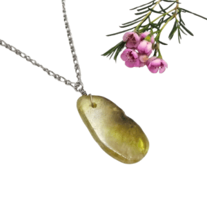Green Garnet Polished Slice Necklace