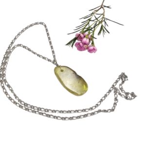 Green Garnet Polished Slice Necklace