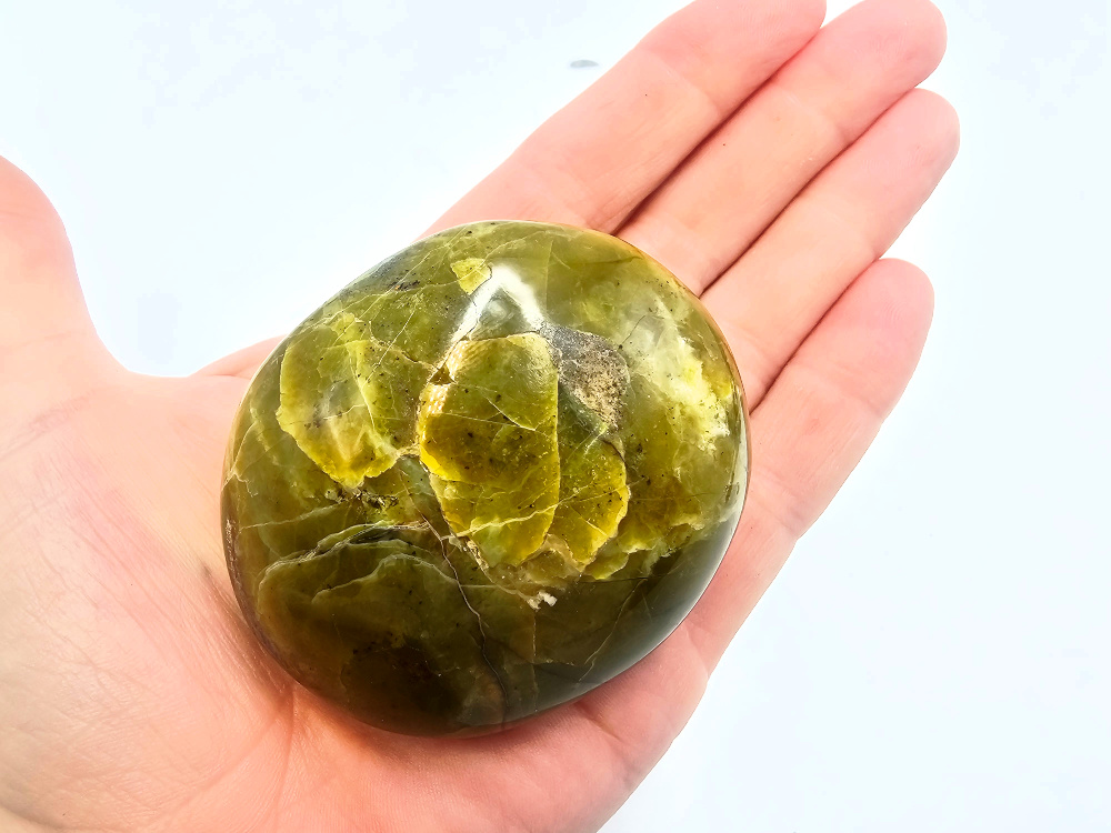 Green Opal Palm Stone G (164g) Rare Green Opal Palm Stone G (164g) Rare
