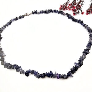 Hello Indigo Halo Online Store Iolite Stone Chips Choker Necklace