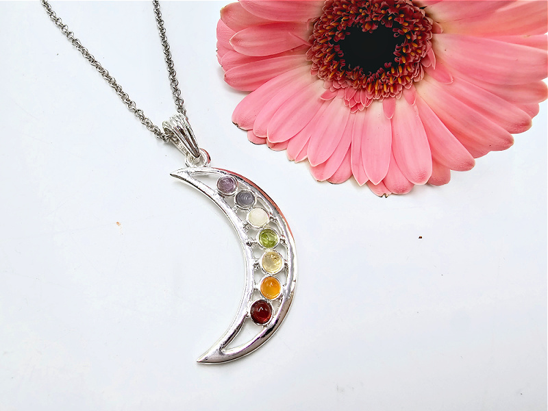Moon Chakra Gemstone Necklace Moon Chakra Gemstone Necklace