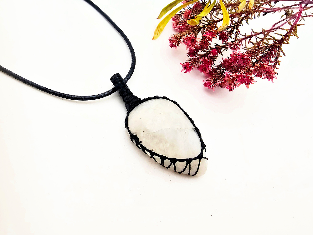 Moonstone Braided Necklace Moonstone Braided Necklace