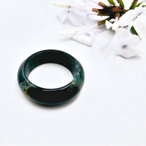 Hello Indigo Halo Online Store Moss Agate Band Ring