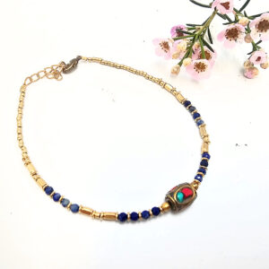Nepali Ankle Chain Blue