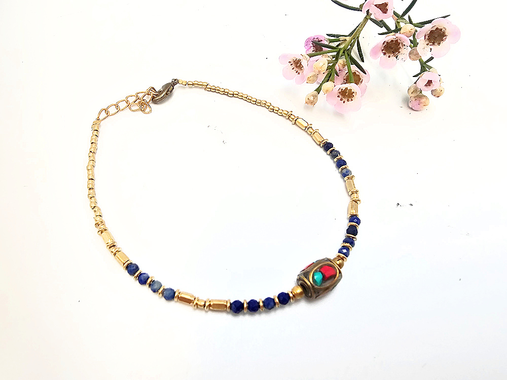 Nepali Ankle Chain Blue Nepali Ankle Chain Blue