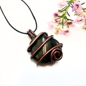 Nephrite Jade Aluminium Wrap Necklace