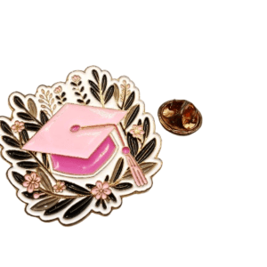 Hello Indigo Halo Online Store Pink Graduation Hat Pin Badge