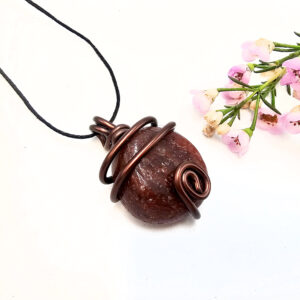 Red Aventurine Wire Wrap Necklace