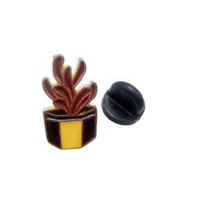 Red & Yellow Pot Plant Pin badge