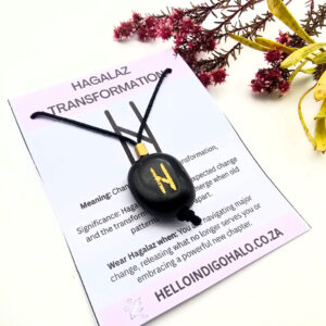 Shungite Rune Necklace - Hagalaz (Transformation)