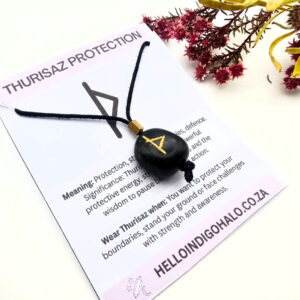 Shungite Rune Necklace – Thurisaz (Protection)
