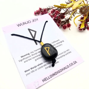 Shungite Rune Necklace - Wunjo (Joy)