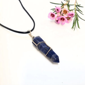 Hello Indigo Halo Online Store Sodalite Point Wrap Necklace