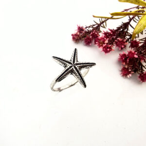 Hello Indigo Halo Online Store Starfish Ring (W/Brass)