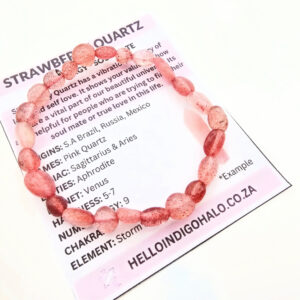 Hello Indigo Halo Online Store Strawberry Quartz Nugget Bangle