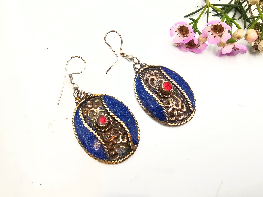 Tibetan Earrings – Faraway Waters Tibetan Earrings
