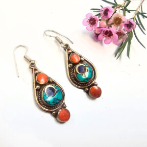 Tibetan Earrings - Nomad Moon