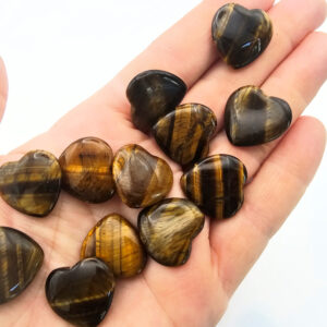 Tigers Eye Flat Heart (2cm)