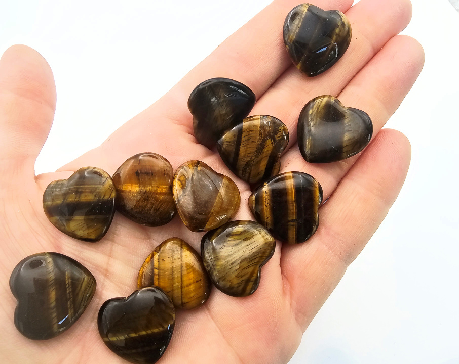 Tigers Eye Flat Heart (2cm) Tigers Eye Flat Heart (2cm)