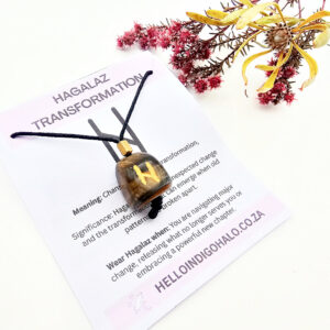 Tigers Eye Rune Necklace - Hagalaz (Transformation)
