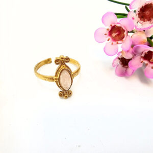 Toe Ring – Empress (Rose Quartz & Brass)