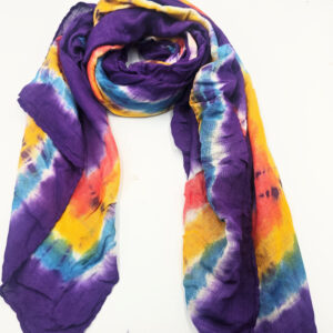 Vintage Indian Cotton Scarf – Colourful Hippie Flair