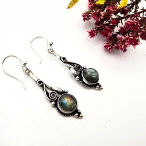 Wild Grace Earrings Labradorite (W/Brass)